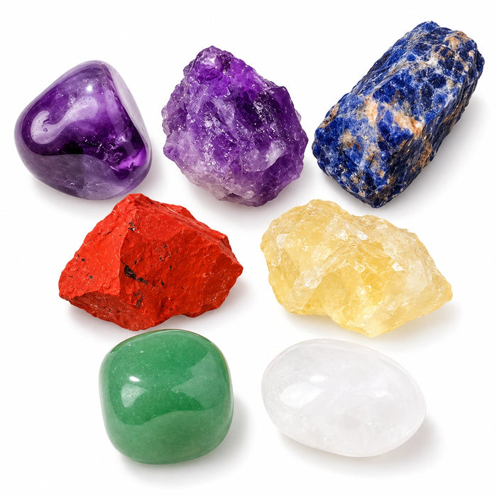 Seven Chakra Stone Set - One Stone per Chakra, in a Pouch