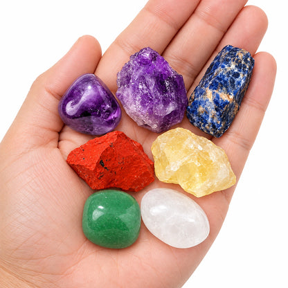 Seven Chakra Stone Set - One Stone per Chakra, in a Pouch