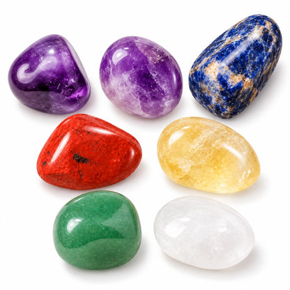 Tumbled finish - all seven stones polished smooth