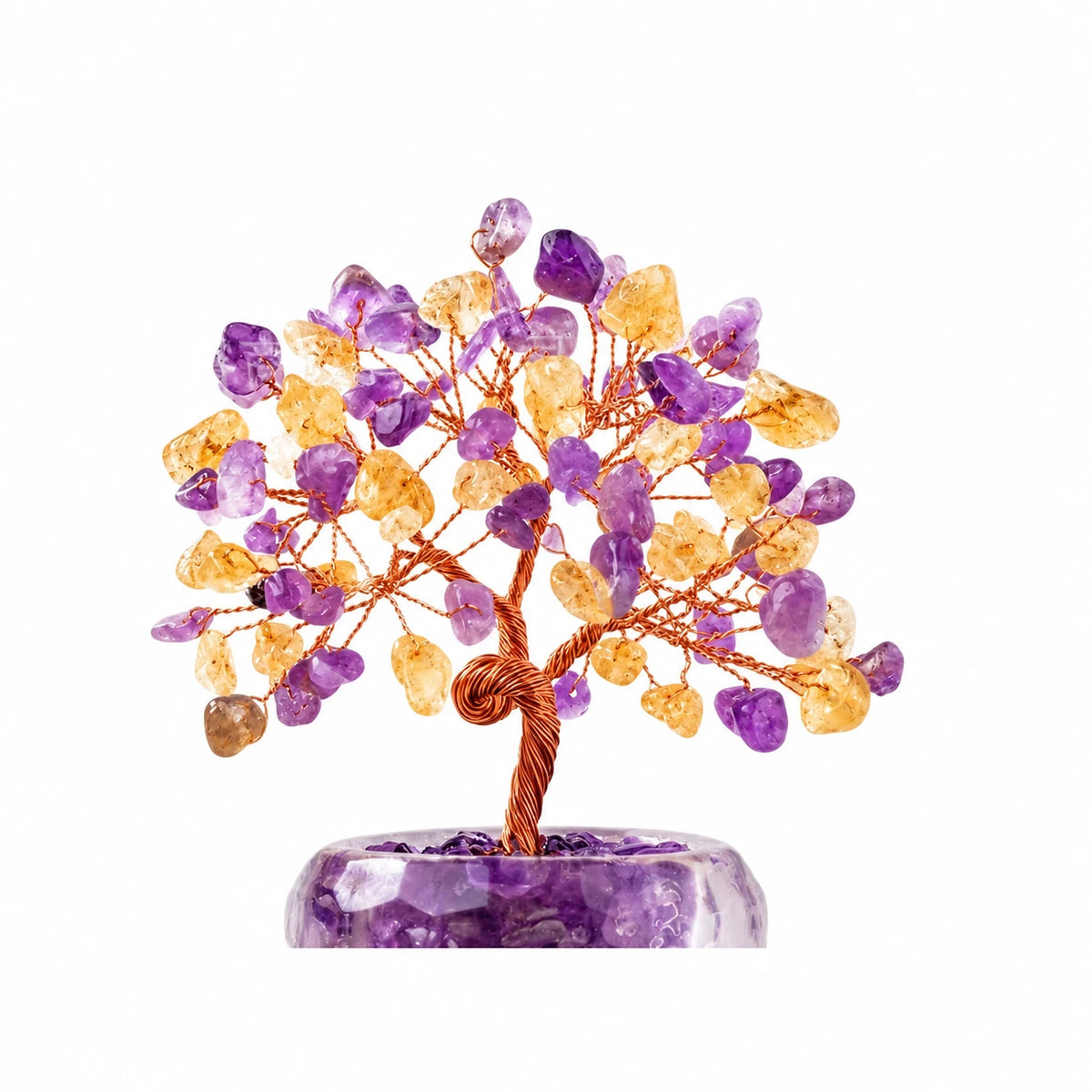 Two-tone - amethyst and citrine chips